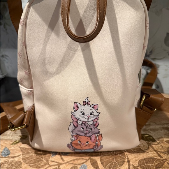Loungefly Disney Cats Mini Backpack Floral Aristocats Figaro Oliver Marie HTF main image 4